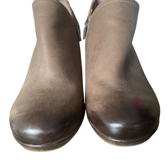 Dansko Marcia Leather Ankle Heeled Boots Burnished Nubuck Brown 39 US size 9 - Picture 5 of 11